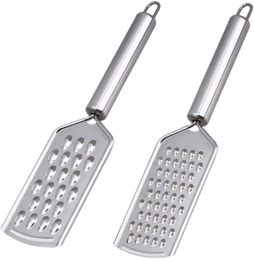 2Pcs Mini Cheese Grater With Handheld Cheese Shredder Kitchen Small Graters for Nutmeg Vegetables Fruits Chocolate Potato,Ginger and Garlic Carrot Shredder Lemon Zester