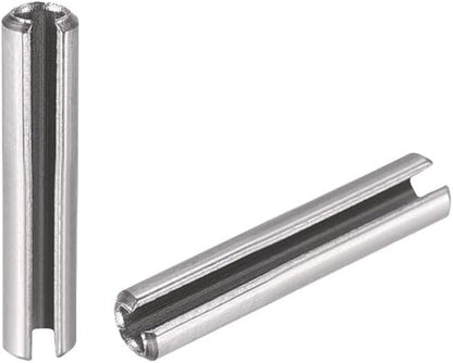 uxcell Slotted Spring Pin - M4 x 30mm 304 Stainless Steel Split Spring Roll Dowel Pins Plain Finish 20Pcs