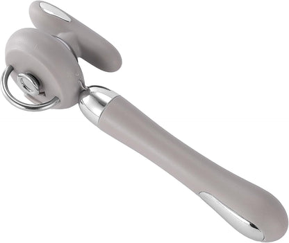 Can Opener Manual Tin Opener Stainless Steel Heavy Duty, Oversized Hand-held Easy Rotary Knob, Safe Cut Manual Can Opener with Non-Slip Handle, Smoother Cut Sharp Blade for Seniors Kitchen Tool, Black