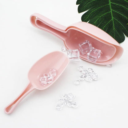 Set of 3 Ice Scoop, Plastic Kitchen Ice Scoop for Canisters or Ice Maker, Food Scoops for Canisters, Freezer, Flour, Dry Foods, Coffee Beans, Pop Corn, Pet Dog Cat Food (Blue)
