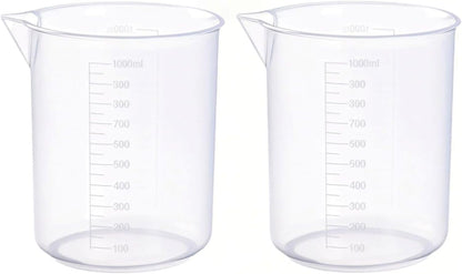 Plastic Measuring Cups, 100ml, Set of 15, for Liquid Measurement and Scientific Experiments