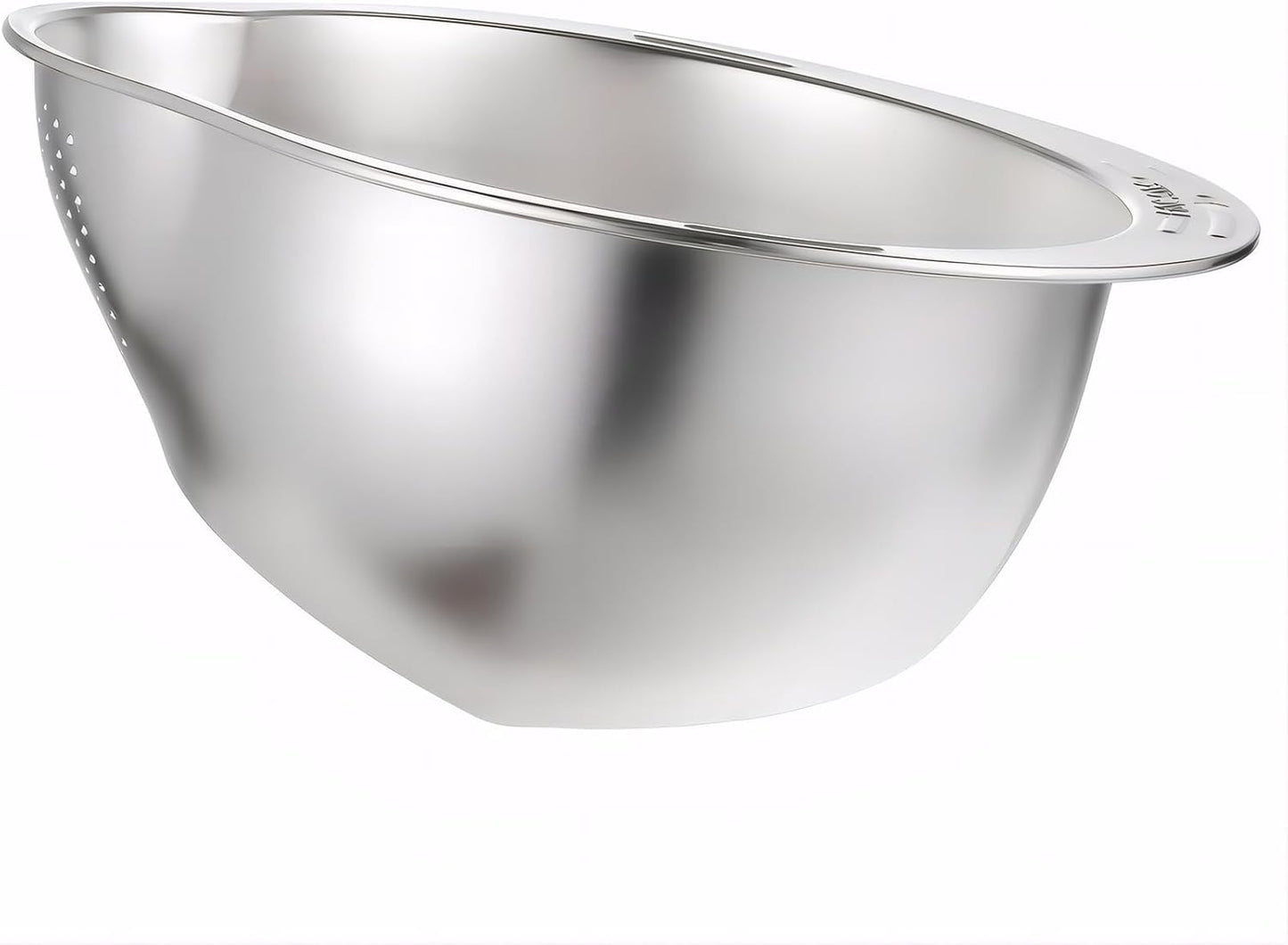 4-in-1 Rice Washing Bowl - Rice Washer Strainer Bowl - Stainless Steel Colander for Quinoa, Fruit and Vegetable Wash - Multi-Purpose Rice Strainer and Colander for Kitchen (1 Pack)