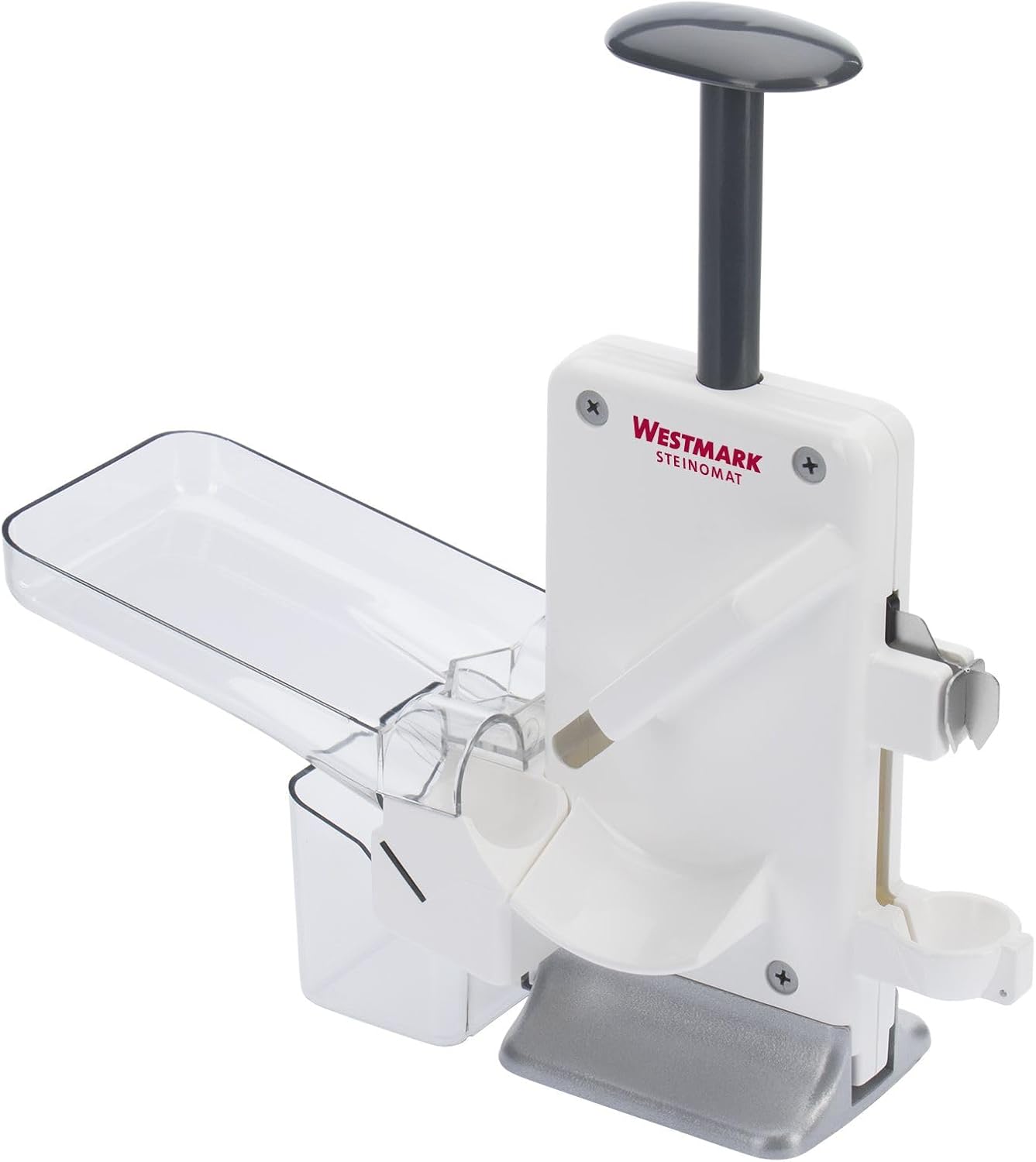 Westmark Cherry & Plum Pitter “Steinex-Combi” – 2-in-1 Fruit Pit Remover, Stainless Steel Blade, Heavy-Duty Aluminum, Fast Clean Pitting for Cherry Jam, Pie & Syrup
