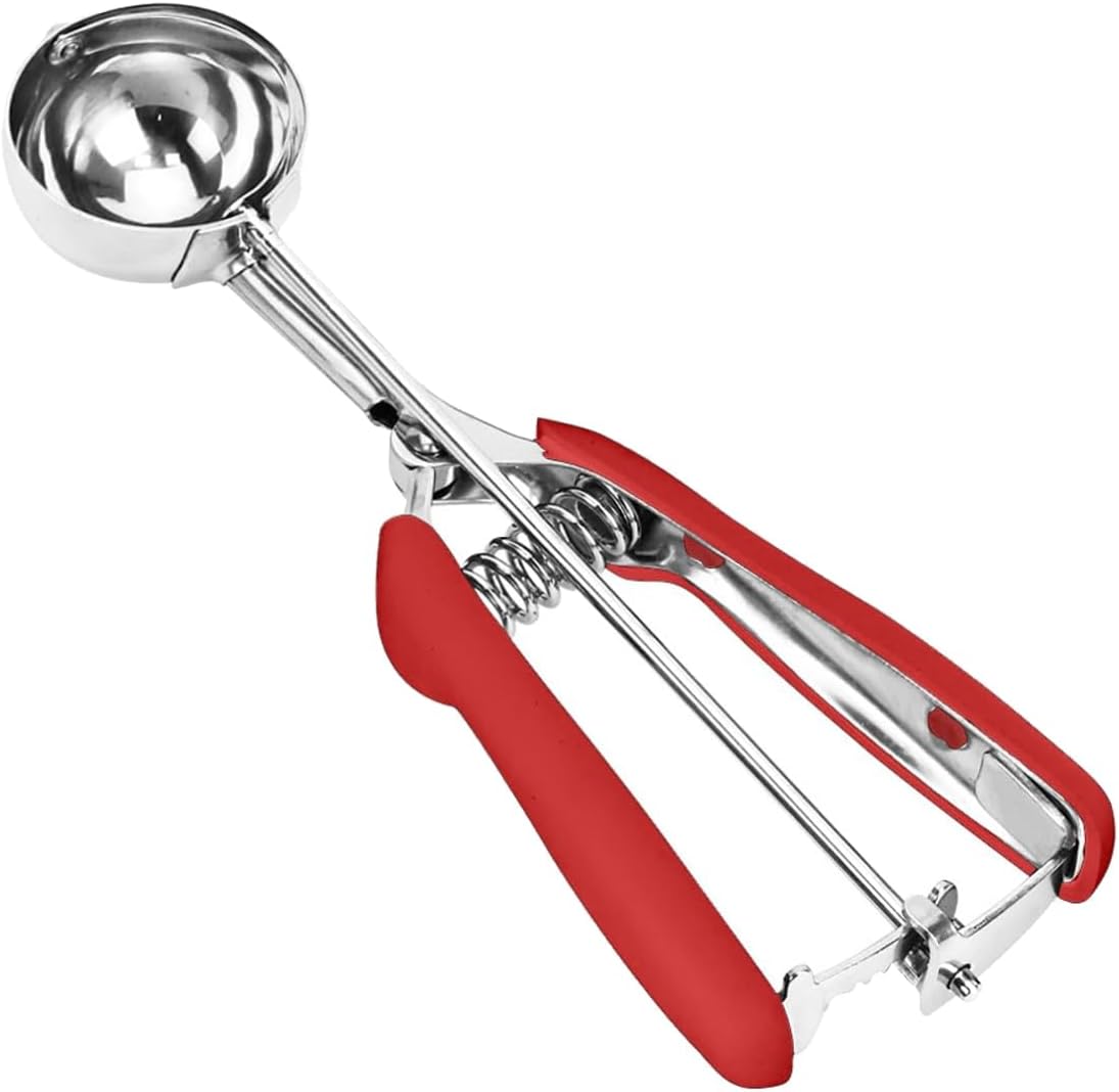 Ice Cream Scoop, 18/8 Stainless Steel Cookie Scoop, Cookie Scoops for Baking, 2 Tbsp/ 30 ml/ 1 oz Cookie Dough Scoop, Ice Cream Scooper with Trigger Release, Cookie Scooper for Baking
