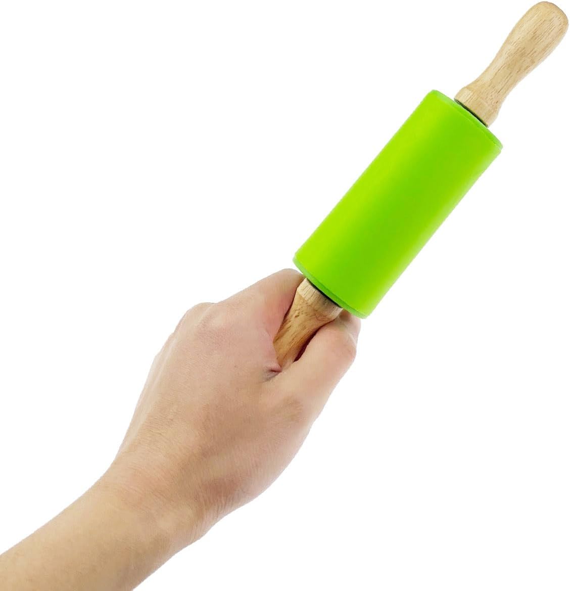 4 Pack Mini Small Rolling Pin 9 Inch Kids Rolling Pin Wooden Handle for Home Kitchen
