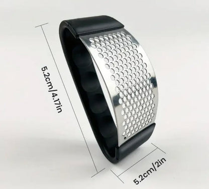 Stainless Steel Garlic Press Rocker, Kitchen Mincer with Ergonomic Handle, Easy Clean Crusher