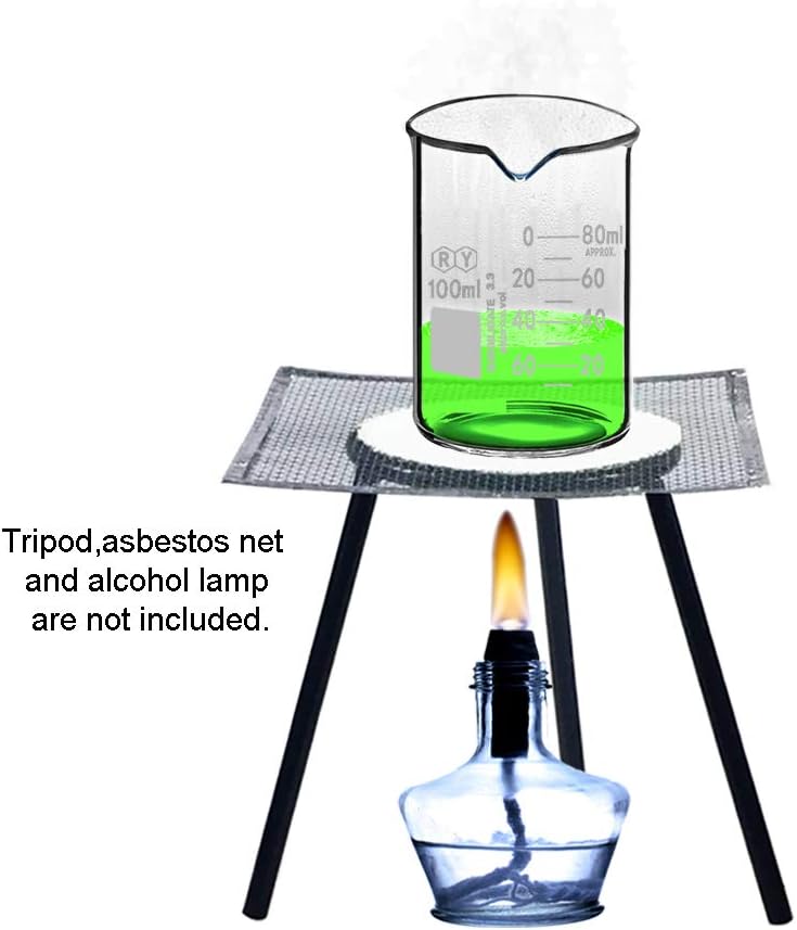Graduated Glass Measuring Low Form Beaker Set (50ml+100ml+250ml)