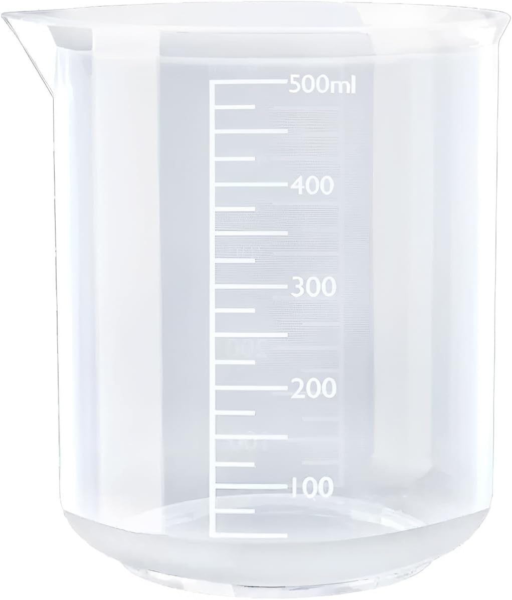 500ML Reusable Plastic Measuring Cup, Beaker Tip and Pour Measuring Containers for Kitchen Cooking Medicine Measure Tool
