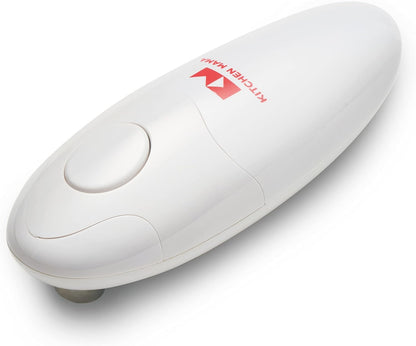 Kitchen Mama Auto Electric Can Opener: Open Your Cans with A Simple Press of Button - Automatic, Hands Free, Smooth Edge, Battery Operated, YES YOU CAN (Red)