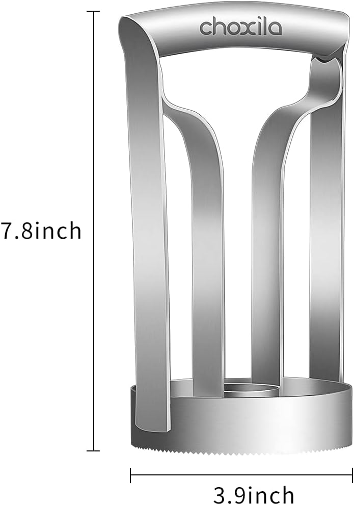 Choxila Pineapple Corer Large Stainless Steel Pineapple Corer Peeler Pineapple Cutter Fruit tool Easy Kitchen Tool - Large（4inch+）