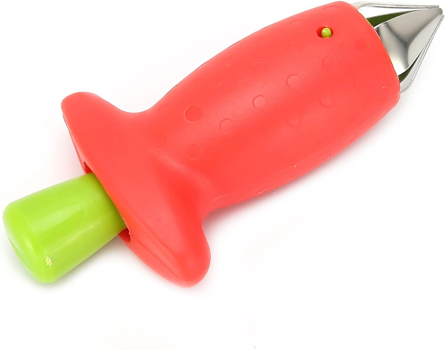 Plastic Strawberry Huller Fruit Veggie Pedicle Remover Core Digger Ergonomic -Saving Kitchen Tool for Canning Salad Baking Prep