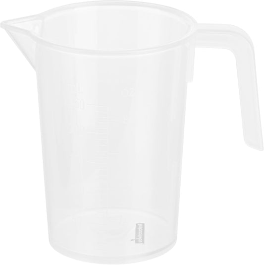 Restaurantware Measuring Cup, 8 Ounce Pack of 1 Conical Spout Liquid Scaling Vessel Embossed Ml and Oz Graduations, Clear Plastic Measuring Cup with Handle, For Cooking Baking For Oil Flour
