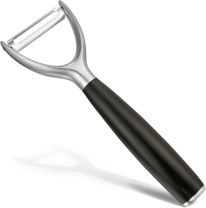 Serrated Blade Premium I Type 304 Stainless Steel Multifunctional Kitchen Peeler Real Wood Handle Ultra Sharp Blade Vegetable Potato Apple（Agarwood）
