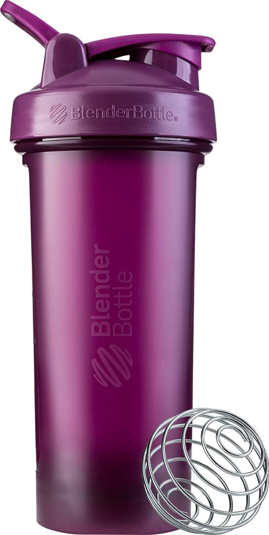 BlenderBottle Classic V2 Shaker Bottle Perfect for Protein Shakes and Pre Workout, 28-Ounce, Clear/Black