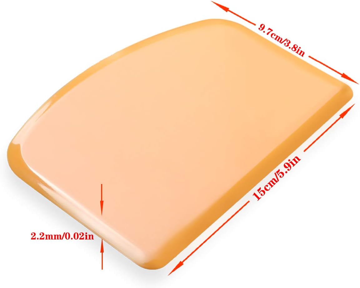 DOERDO Flexible Food Safe Plastic Dough Scraper,for Food Cutting and Cleaning,Multipurpose Food Scrappers(White,3PCS)