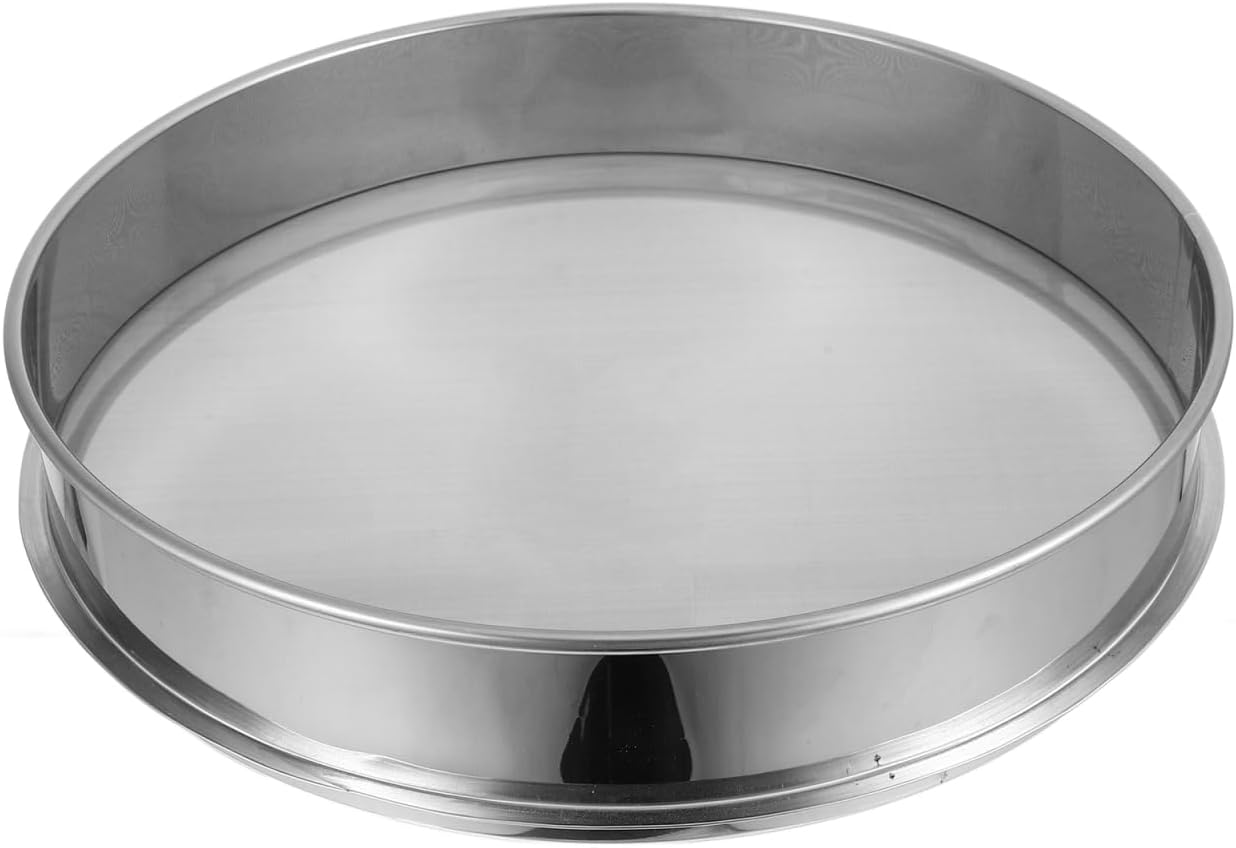 Hemoton Stainless Steel Sifter 11.8 Inch 150 Mesh Fine Screen Flour Sieve for Baking Cooking Kitchen Use