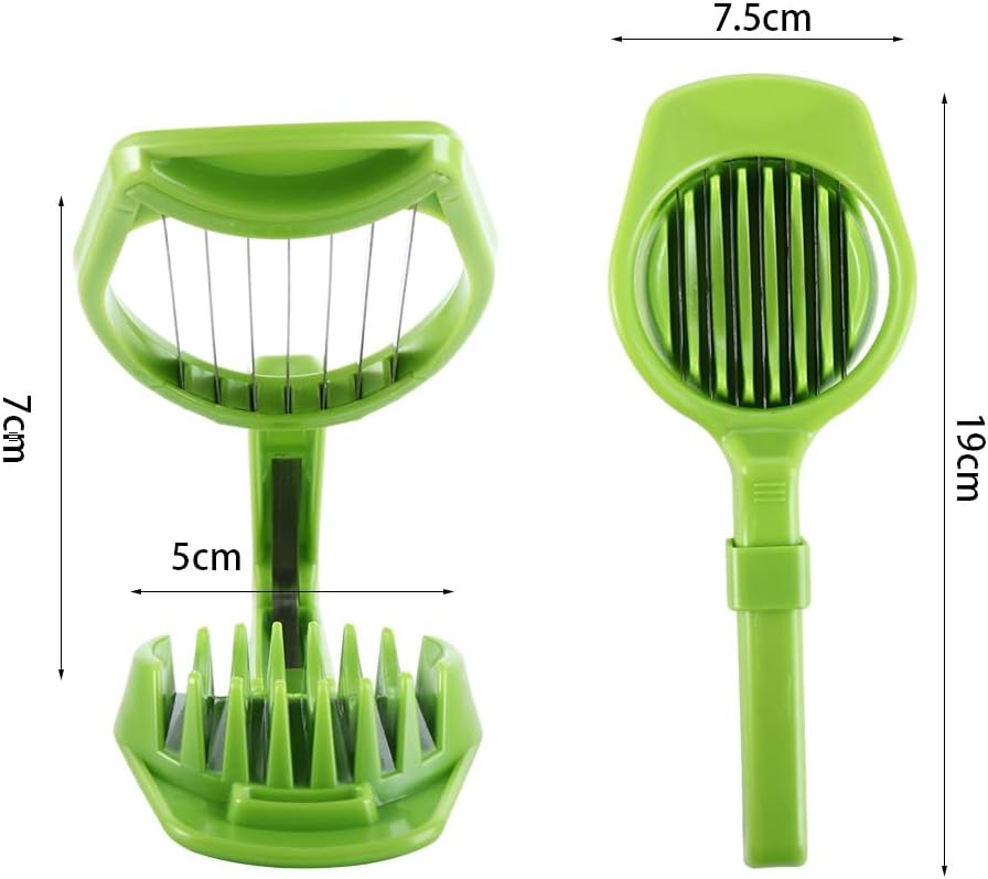 Leadigol Stainless Steel Egg Slicer Boiled Egg Cutter Handheld Mushroom Kiwi Divider Tomato Cutter Egg Split Device Home Kitchen Bar Tool Multi-purpose Slicing Mould