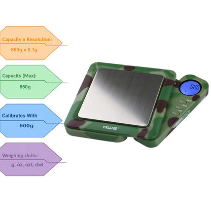 American Weigh Scales Blade Series Digital Pocket Gram Scale 1000g x 0.1g | Precision Mini Scale 0.1g Accuracy, Pocket Scale for Kitchen, Gold, Gems & Coin Scale, Smart Digital & Compact Scale