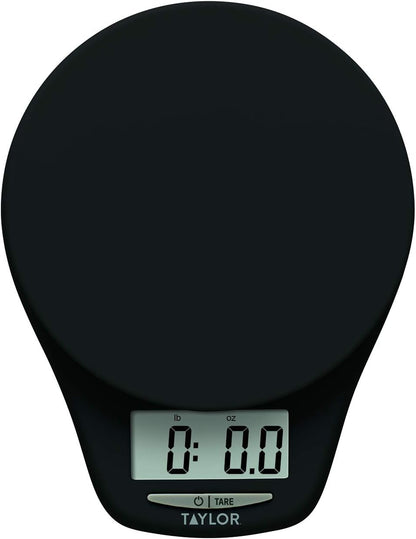 Taylor Waterproof Digital Kitchen Scale, 11 pounds, Black