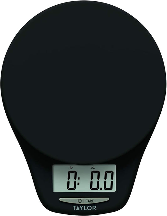 Taylor Waterproof Digital Kitchen Scale, 11 pounds, Black