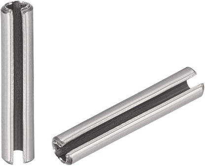 uxcell Slotted Spring Pin - M4 x 30mm 304 Stainless Steel Split Spring Roll Dowel Pins Plain Finish 20Pcs