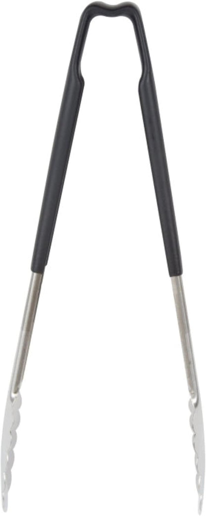 Vollrath 4781220 Jacobs's Price 12-Inch 1-Piece Tong, Stainless Steel, Black Handle