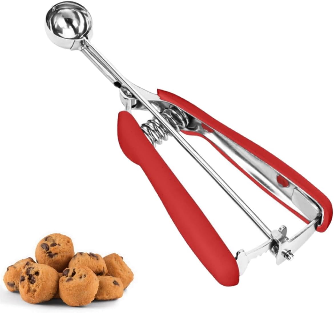 Cookie Scoop, Ice Cream Scoop, 1Tbsp/15 ml/0.5oz Cookie Scoops for Baking, 18/8 Stainless Steel Cookie Scooper for Baking, Ice Cream Scooper with Trigger Release, Cookie Dough Scoop with Non-slip Grip
