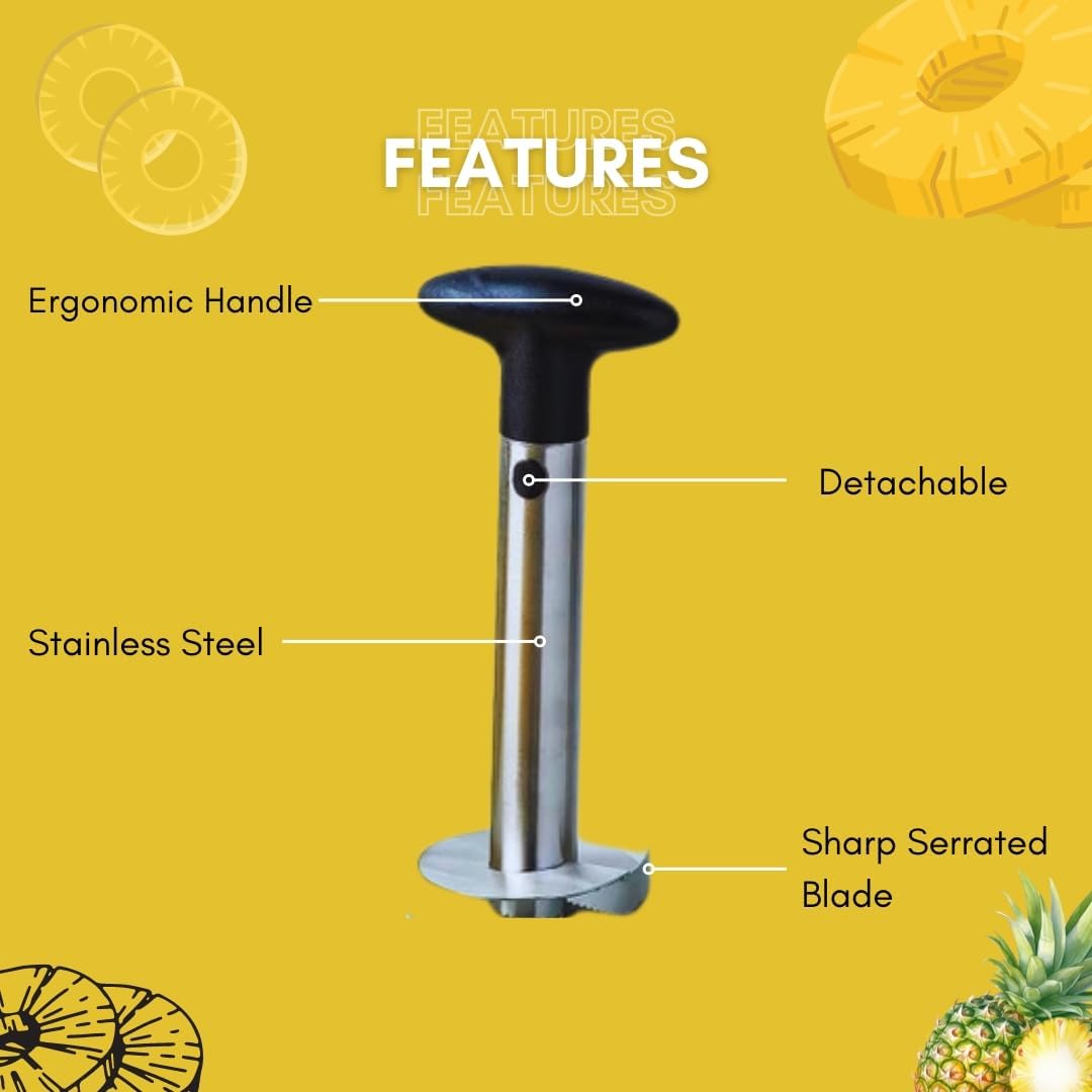 SEDLAV Pineapple Cutter & Corer Premium Pineapple Corer Remover Easy-to-Use Pineapple Corer with Thick Blade Pineapple Slicer Tool (1)