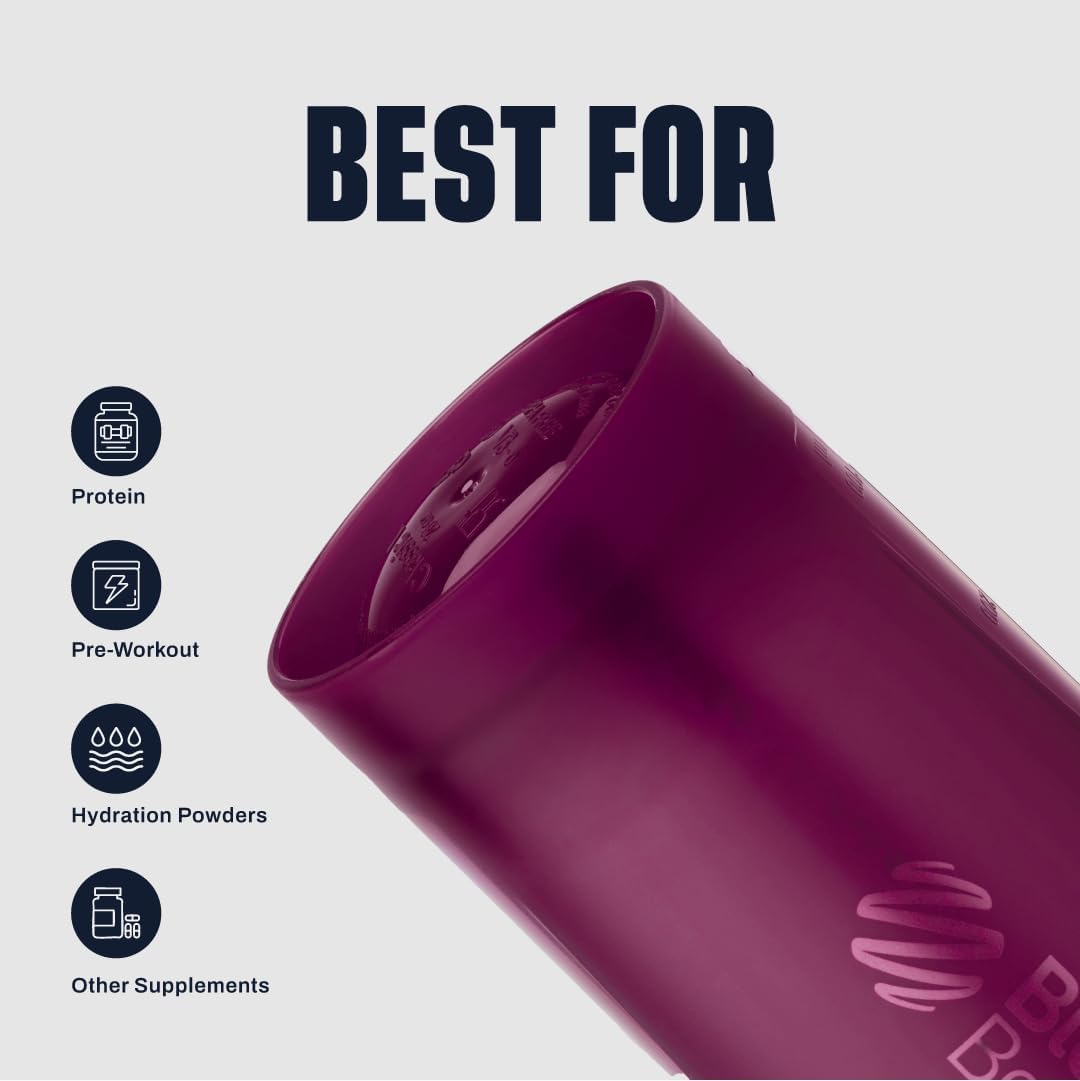 BlenderBottle Classic V2 Shaker Bottle Perfect for Protein Shakes and Pre Workout, 28-Ounce, Clear/Black