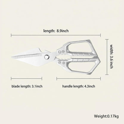 Meat Scissors Heavy Duty Sharp Shears Kitchen Scissors all Purpose, Stainless Steel Kitchen Shears, Kitchens Accessories Cooking Shear for Meat Chicken Fish Poultry Herb Bread(Gold)
