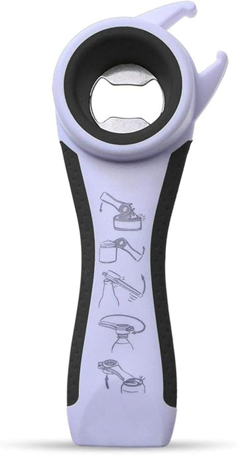 Jar Opener Multifunction Adjustable for 1-4 inches Bottle Can, Stainless Steel Lids Off Jar Opener. Fit Seniors, Arthritis, Women, Chilren, Weak Hands