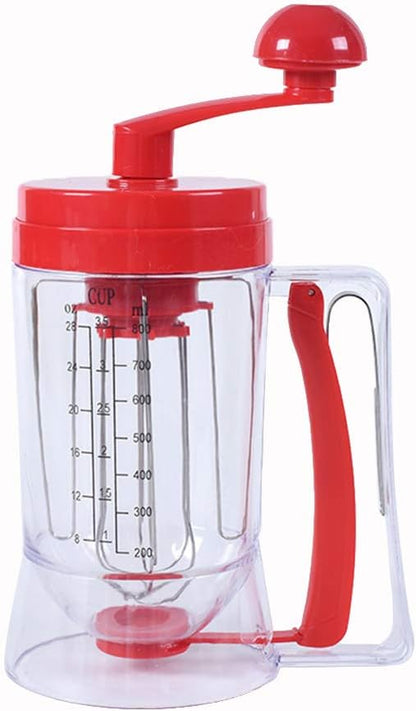 Pancake & Cupcake Mixer and Batter Dispenser Perfect Baking Tool Bakeware Maker with Measuring Label