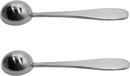 Honey Bear Kitchen 5 ml Teaspoon Measuring Scoop Spoons, Polished Stainless Steel, Set of 2