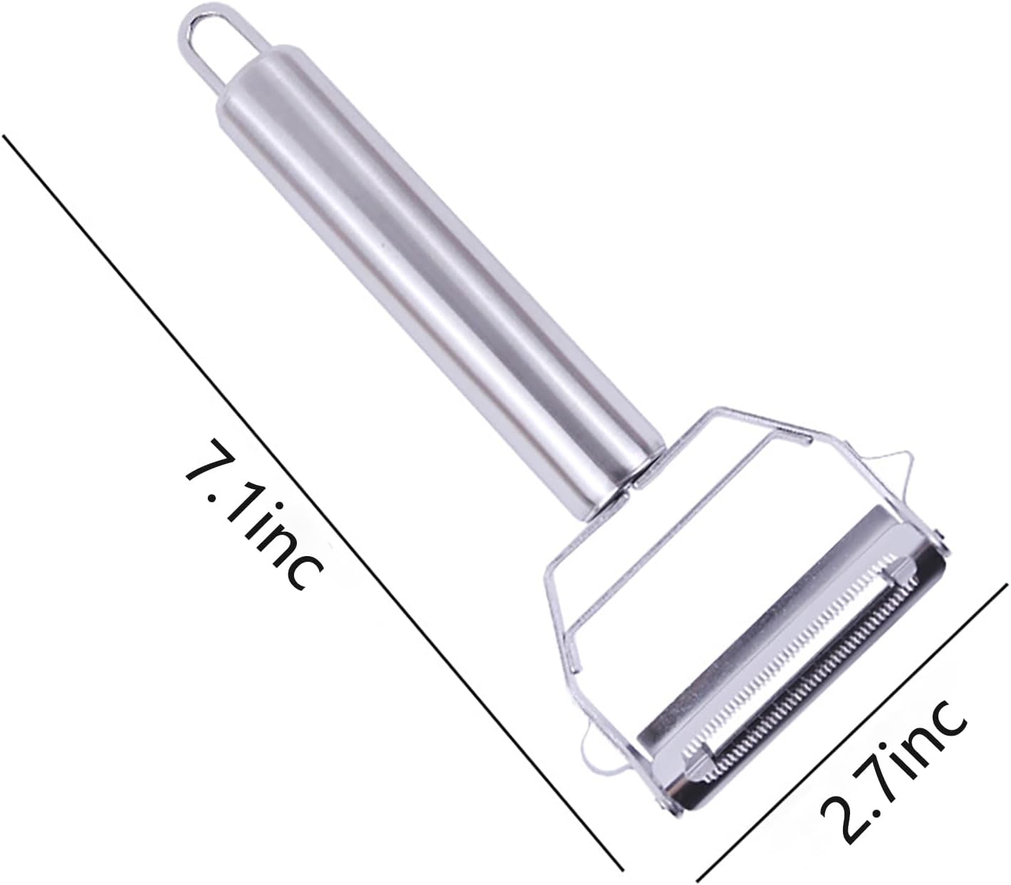 Kunovo Julienne Peeler Stainless Steel Vegetable Peeler,for Potato Carrot Melon Apple Vegetable Cutter Slicer,with Cleaning Brush