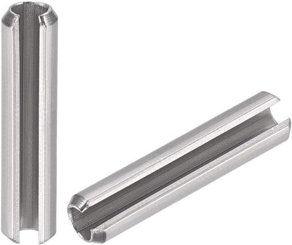 uxcell Slotted Spring Pin - M4 x 30mm 304 Stainless Steel Split Spring Roll Dowel Pins Plain Finish 20Pcs
