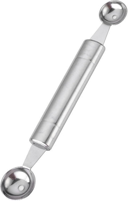 Double Melon Baller, Double Ended Headed Fruit Ice Cream Ball Spoon Stainless Steel Melon Baller Scoop for Watermelon, Ice Cream, Fruits, Meatball