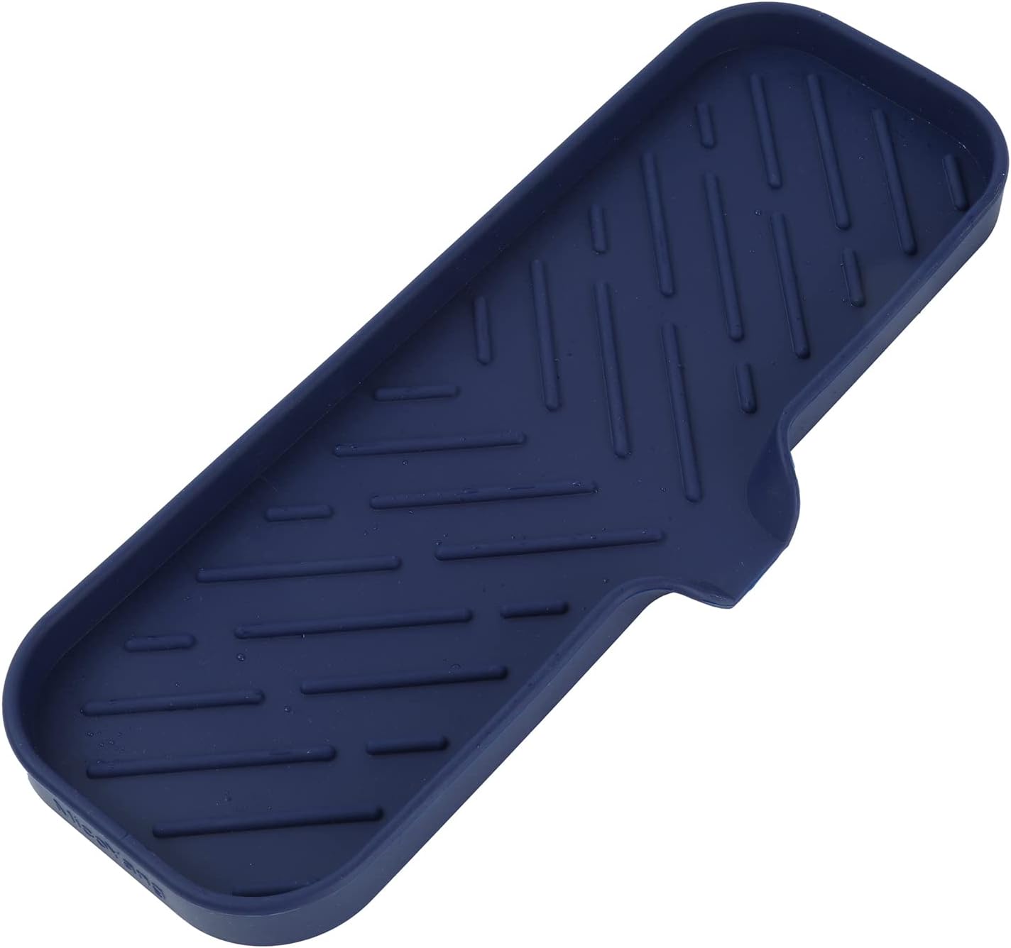 MicoYang Silicone Soap Dish with Drain Spout, Self-Draining Sink Organizer Tray for Bathroom and Kitchen, Sponges, Dispensers and Soap Holder, Non-Slip and Dishwasher Safe, Black (Compact, 4.9"×3.2")