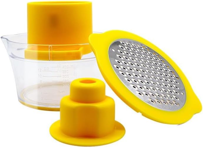 Corn Cob Stripper Tool with Bowl & Comfort Grip - 2-in-1 Kernel Cutter and Grater for Garlic Ginger, Corn Peeler and Grinder Set with Container, Easy Corn Kernel Remover
