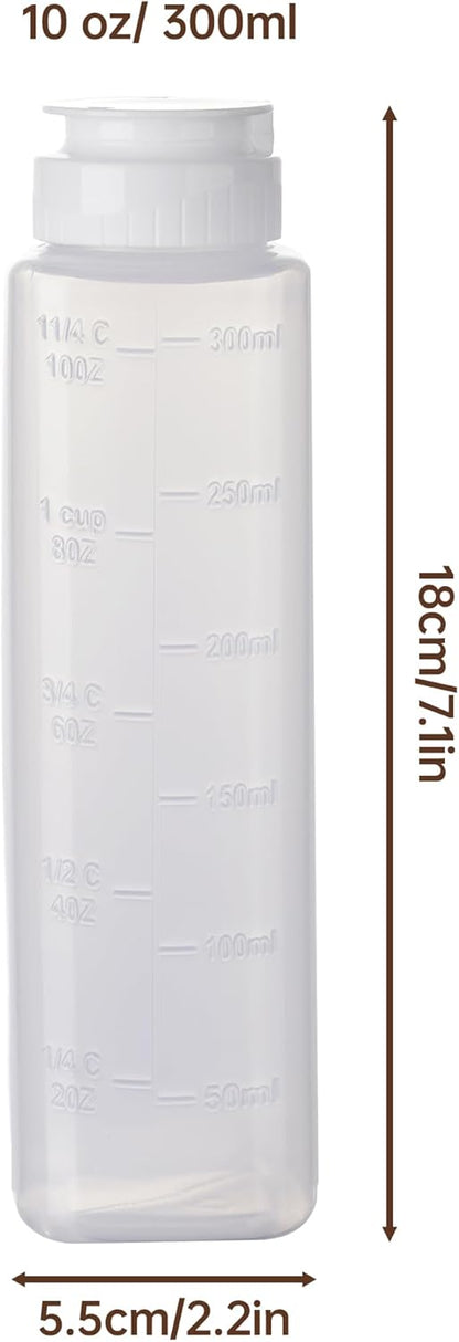 NiHome No Drip Honey Dispenser, 10 oz BPA-Free - Superior Leak-Proof Design Ensures Precise, Mess-Free Pouring with a Simple Squeeze. Perfect for Honey, Syrup, Ketchup & More(2PCS)