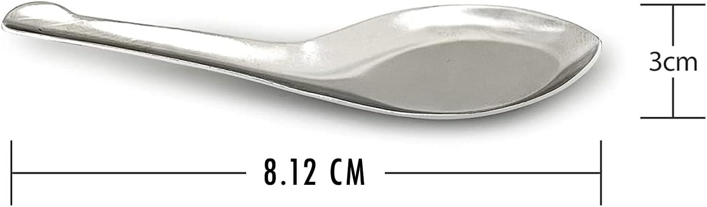 KSJONE Stainless Steel Masala Spoons for Small Containers Mini Spoon for Masala Dabba Spices Spoons, All Tea Coffee Sugar & Spices Set of 7 pcs 3.5 Inch