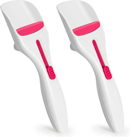 2pcs Pink Pastry Scoop Batter Dispenser with One-Touch Button, Baking & Pastry Dispensing Tool for Muffins, Cupcakes, Cookie Dough & Pancakes, BPA Free Dishwasher Safe Kitchen Gadget