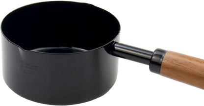 1pcs 1/3 Cup Measuring Cup with Wooden Handle Stainless Steel Measuring Scoop 80ml Measuring Spoon Black 1/3 Measuring Cups for Baking Cooking Wet and Dry Ingredients (80ml)