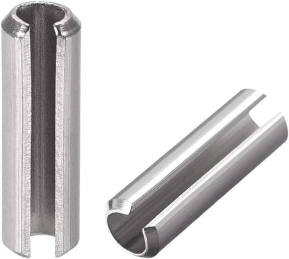 uxcell Slotted Spring Pin - M4 x 30mm 304 Stainless Steel Split Spring Roll Dowel Pins Plain Finish 20Pcs