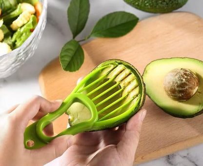Avocado Cutter Tool - 3-in-1 Avocado Slicer and Pitter, 3.97" long x 2.28" Perfect for Mashing and Making Guacamole (Green)