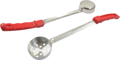 Hordion 4 Pcs Portion Control Serving Spoons Ladle Scoops, Food Measuring Ladle Utensils Proportion Manage Slotted and Unslotted Scoops for Weight Loss(Blue, 8oz)