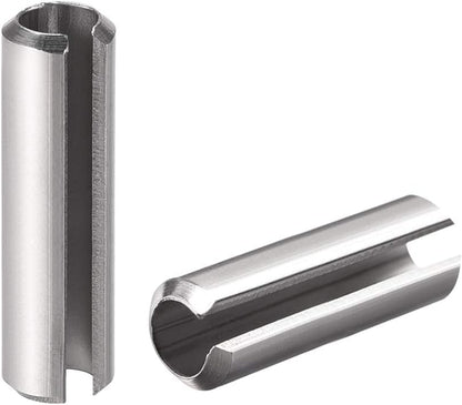 uxcell Slotted Spring Pin - M4 x 30mm 304 Stainless Steel Split Spring Roll Dowel Pins Plain Finish 20Pcs
