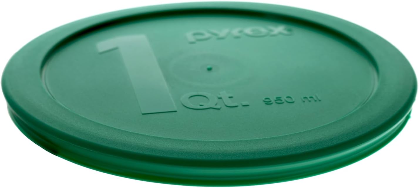 Pyrex 322-PC 1qt Green MIXING BOWL Food Storage Lid Covers - 2 Pack