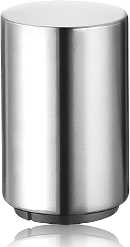 2PCS Pop-the-Top Beer Bottle Opener, Metal Automatic Magnetic Glass Bottle Cap Openers, Wine Bartender Tool Cap Catcher for Bar, Party, Wine Ceremony, Restaurant Household Utensils, Easy to Use-Silver