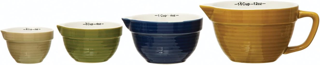 Creative Co-Op Bowl Shaped Measuring Cups (Set of 4 Sizes)
