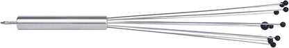 Restaurantware 10.5 in Stainless Steel Ball Whisk - German Standard Egg Beater with Ergonomic Handle, Dishwasher Safe - Manual Mixer Cooking Whisk for Baking, Stirring, Sauces, Beating